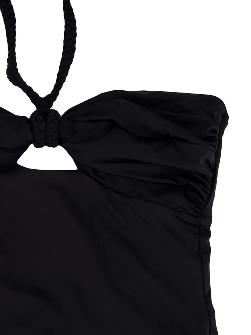 Johanna Ortiz braided-strap halterneck swimsuit Zwart