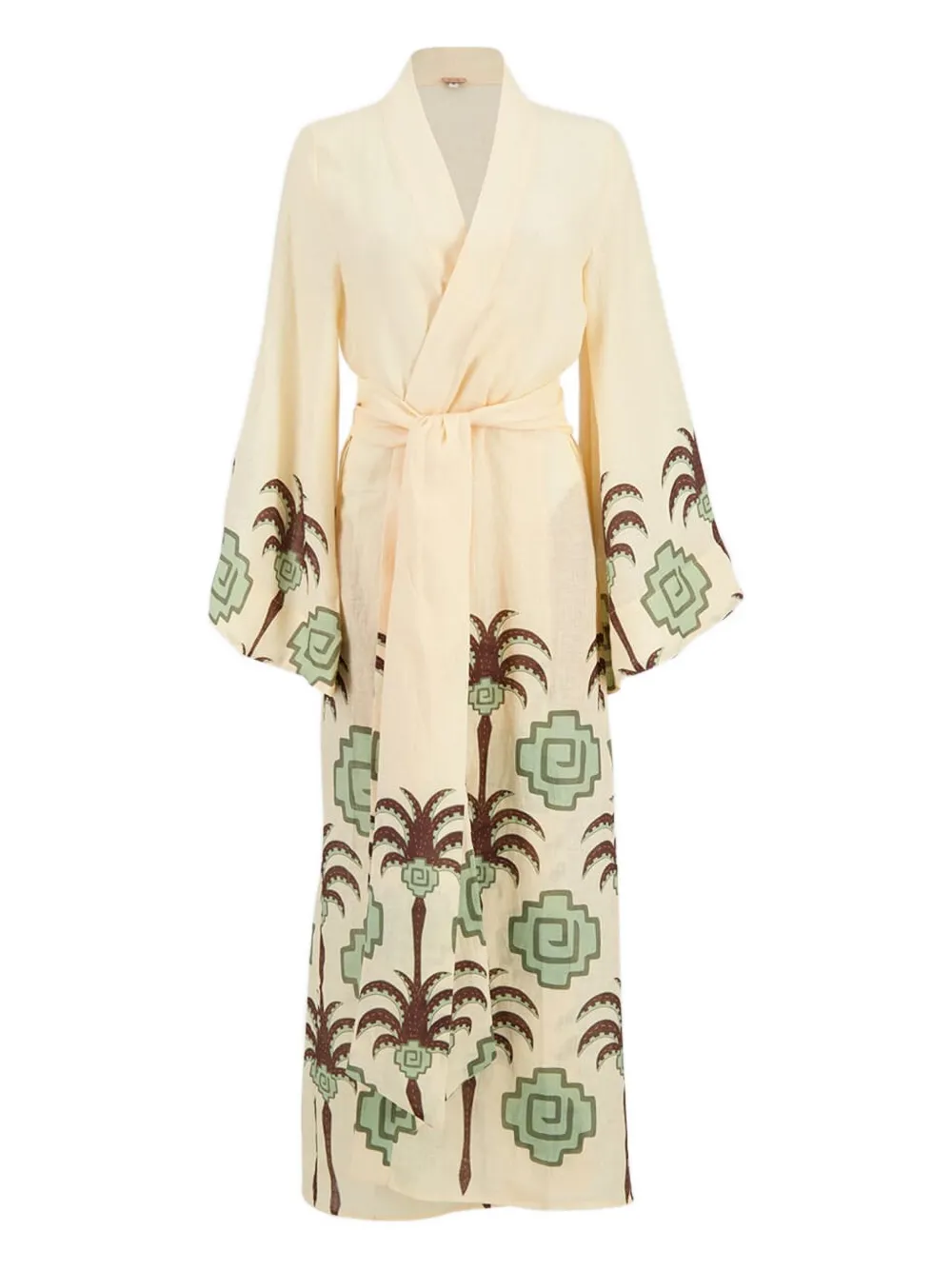 Boa Whisper palm-tree geometric-print robe