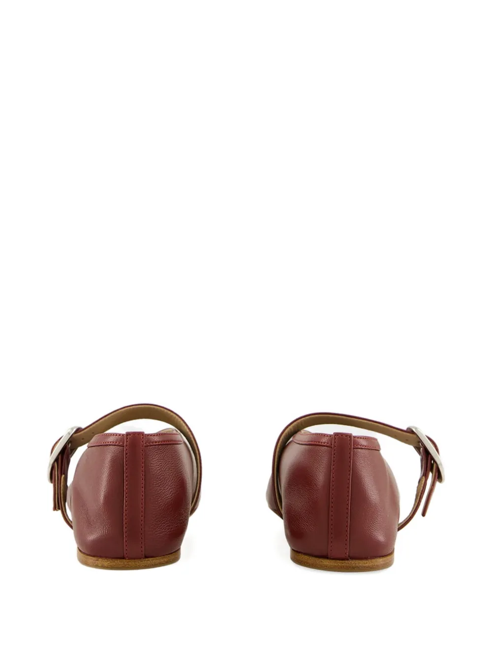 Le Monde Beryl Stella Buckle-strap Leather Ballet Flats In Brown