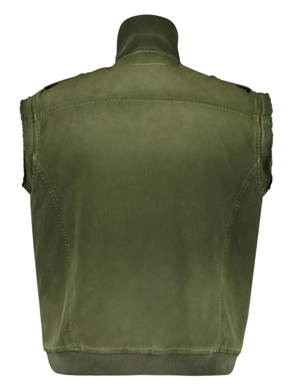 MM6 Maison Margiela Gerafelde bodywarmer Groen