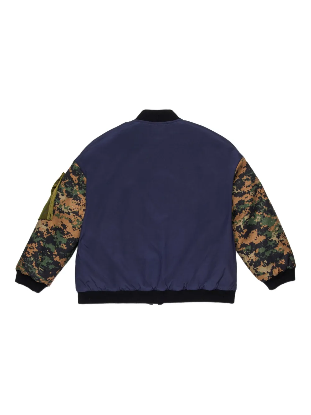 Myar Patchwork Bomber Jacket In Blue