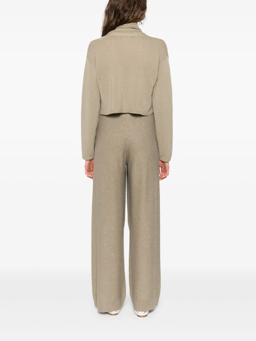 Fabiana Filippi Kasjmier vestjas met knoopsluiting Beige
