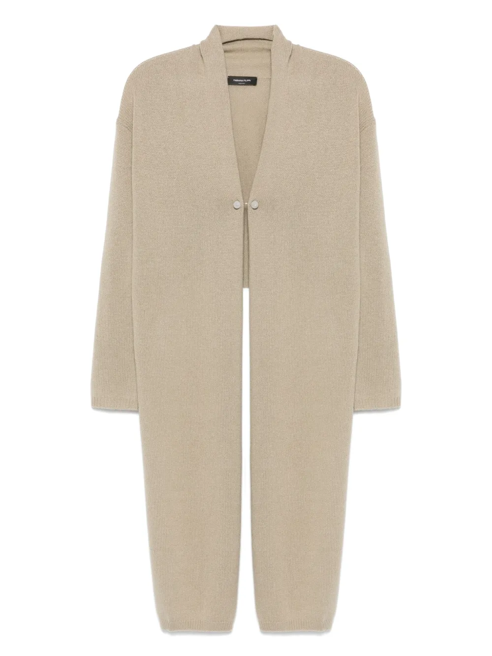 Fabiana Filippi Kasjmier vestjas met knoopsluiting Beige