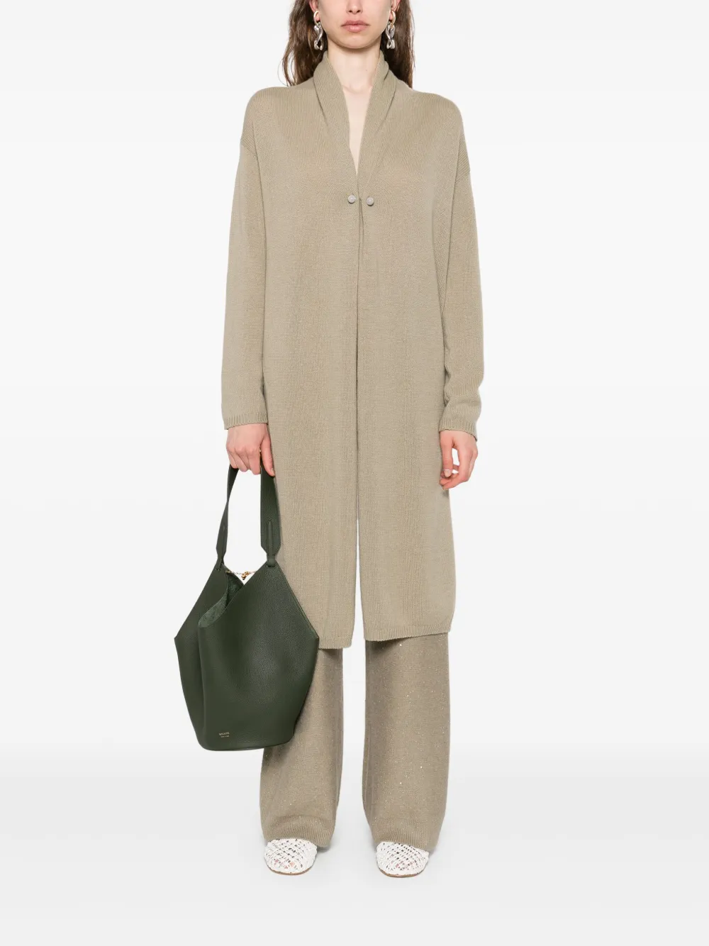 Fabiana Filippi button-fastening cashmere cardicoat | Cardi-Coats | Image 2