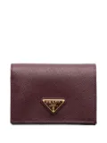 Prada Saffiano leather compact wallet - Brown