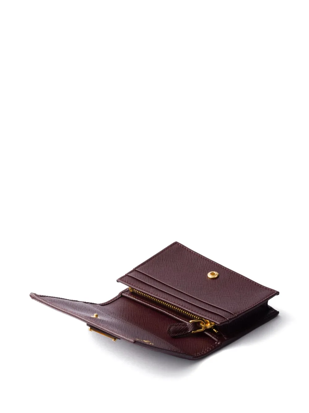 Prada Portemonnee van saffiano leer Bruin