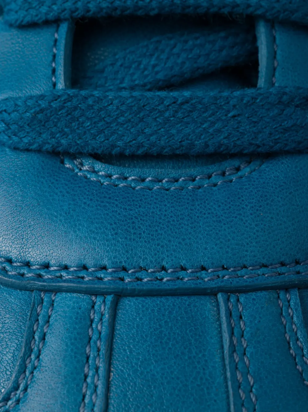 Prada Antiqued leren sneakers Blauw