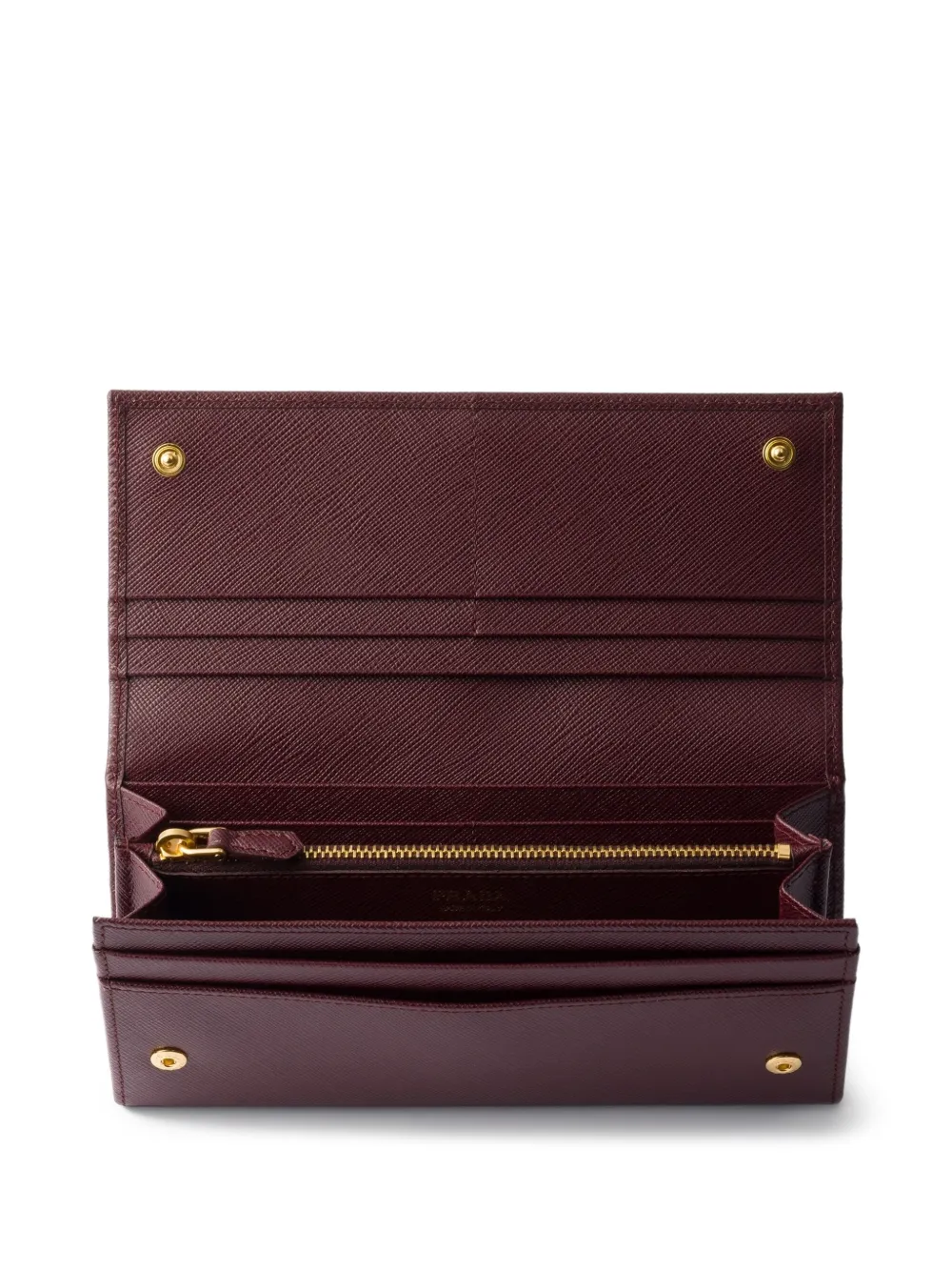 Prada Portemonnee van saffiano leer Rood