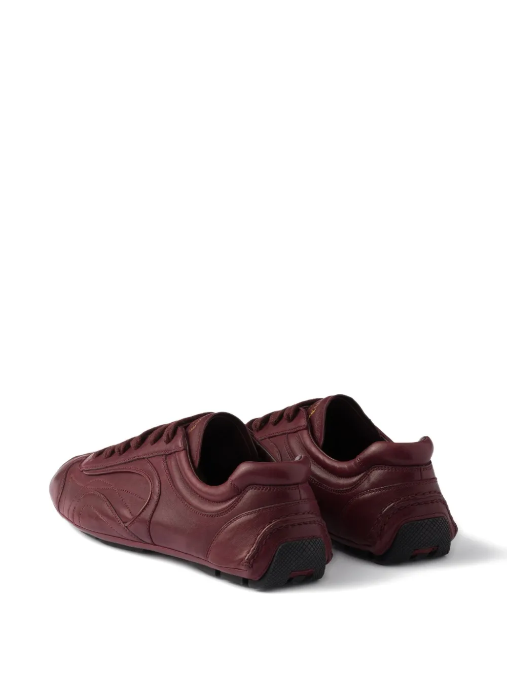 Prada Antiqued sneakers van nappaleer Paars
