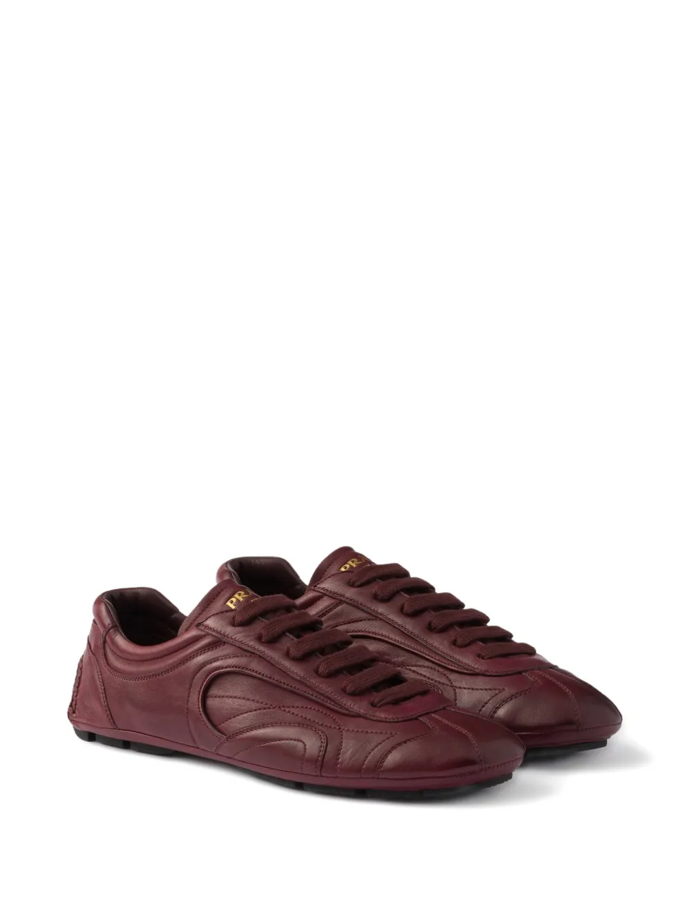 Prada Antiqued sneakers van nappaleer Paars