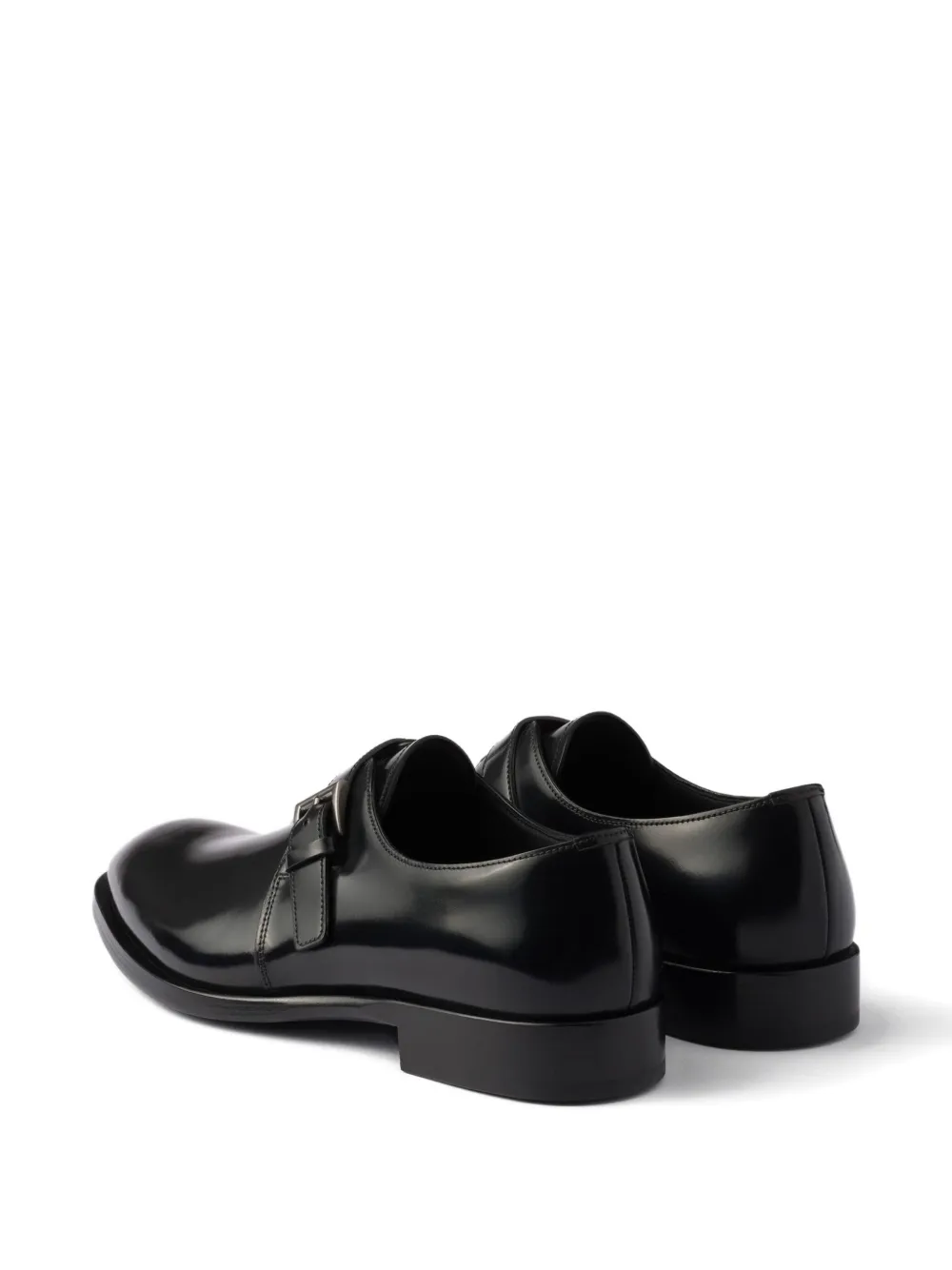 Prada Leren gespschoenen Zwart