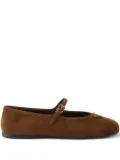 Prada embellished Mary Jane ballet flats - Brown