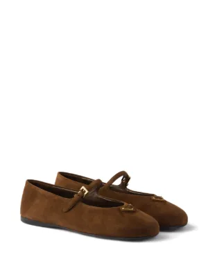 Prada Leather Ballet Flats | Red | FARFETCH CA