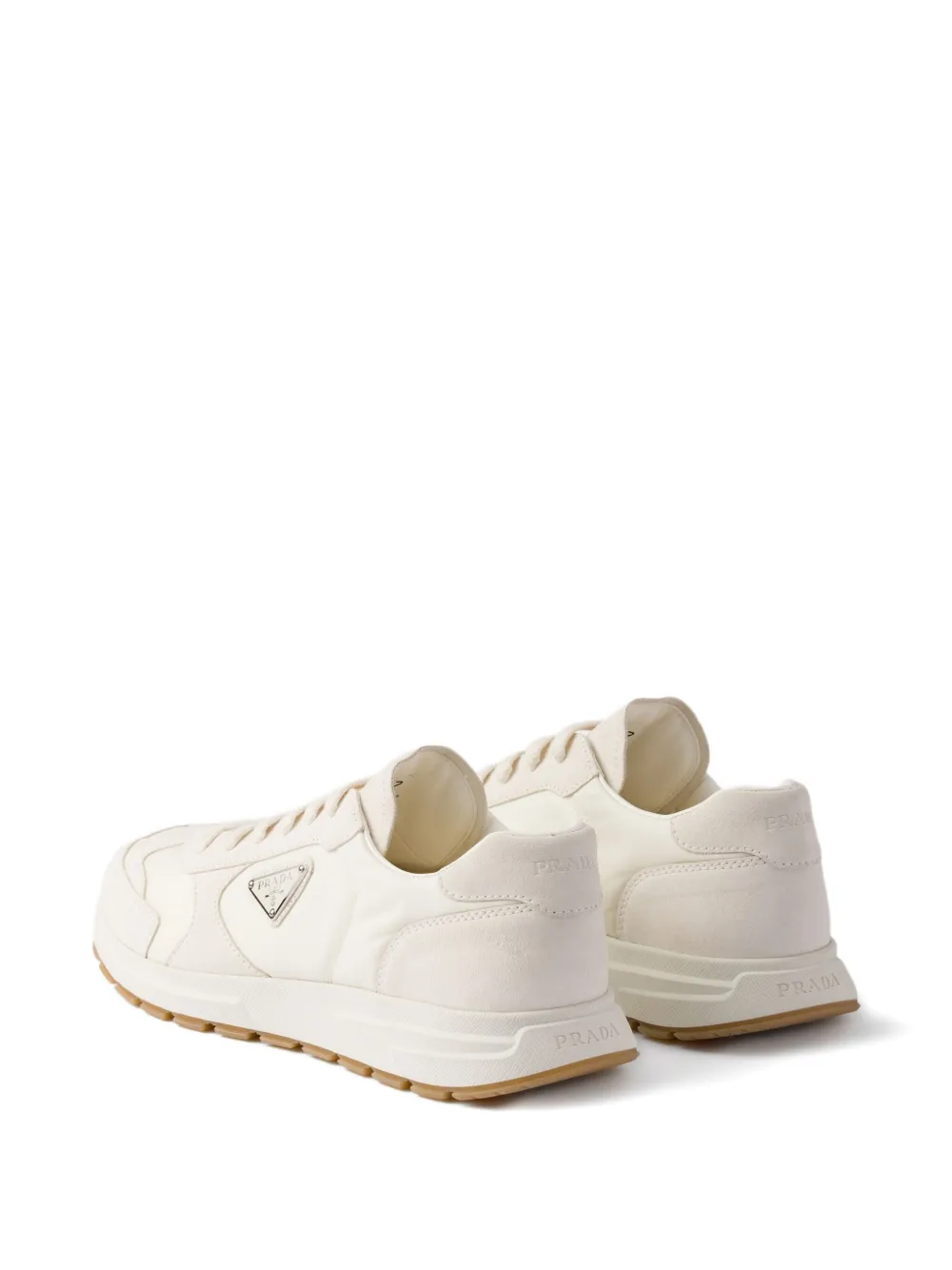 Prada Prax sneakers met logo Beige