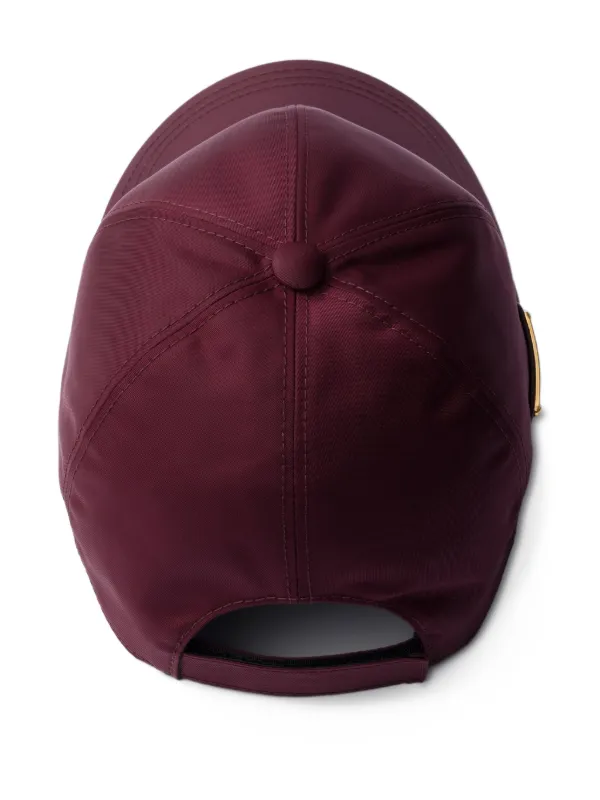 Prada logo-plaque Baseball Cap | Red | FARFETCH