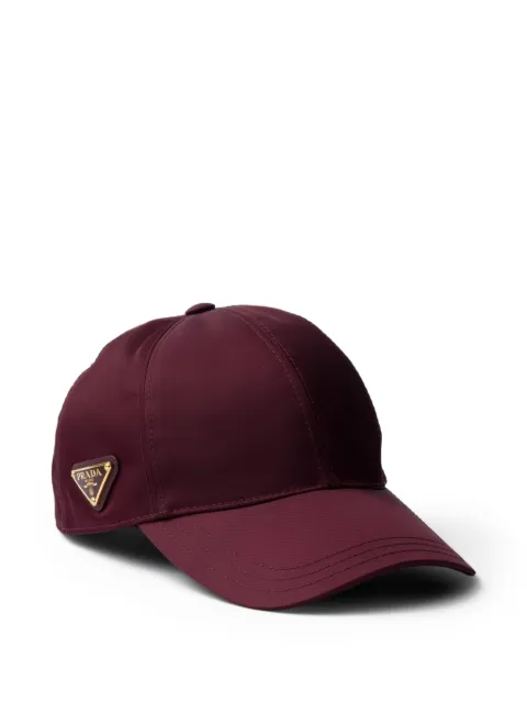 Prada gorra de béisbol con placa del logo