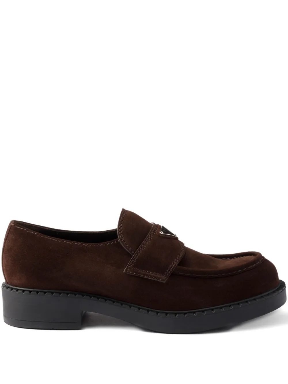 Prada Loafers met logo Bruin