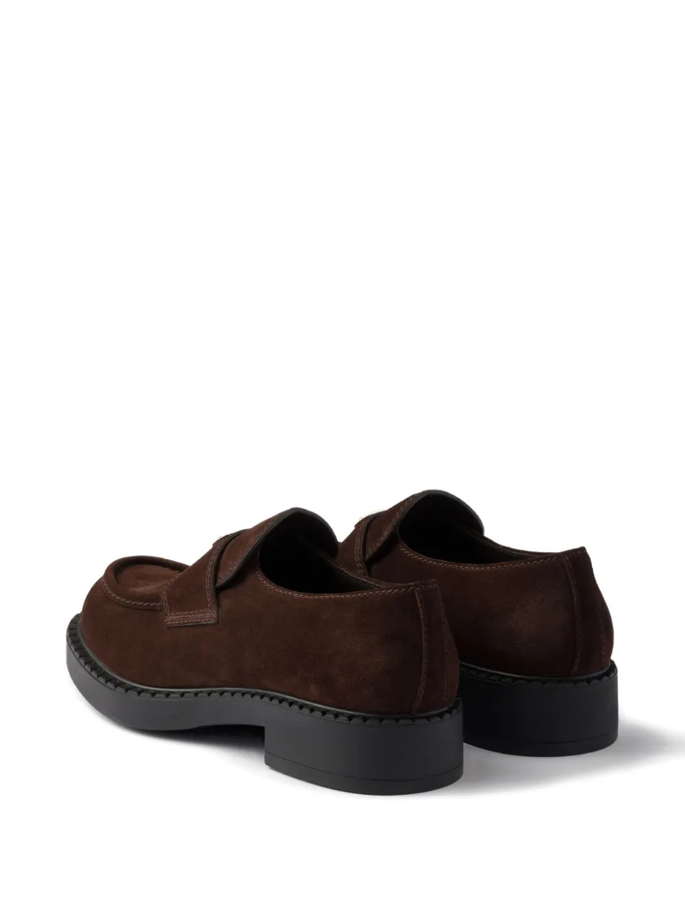 Prada Loafers met logo Bruin