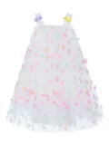 Mimi Tutu butterfly-embellished ruffled dress - White