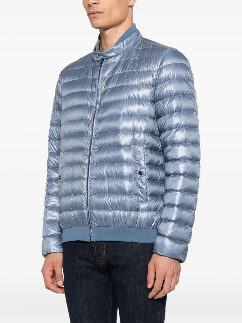 Herno Gewatteerd jack met rits Blauw