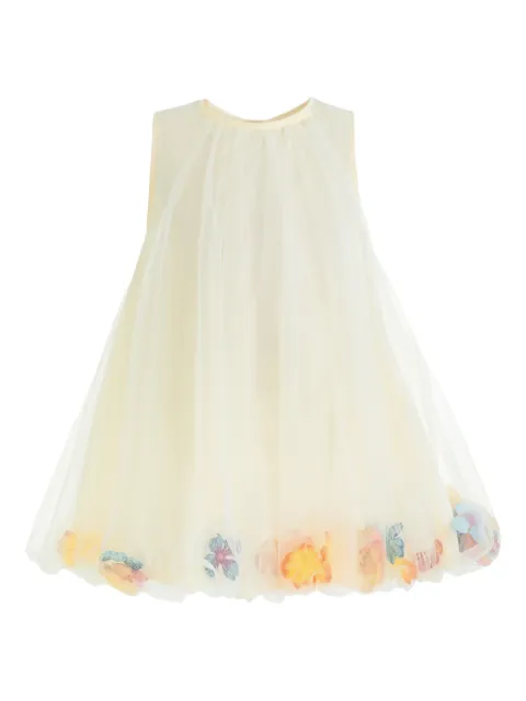 Mimi Tutu robe longue en tulle à appliqués fleurs