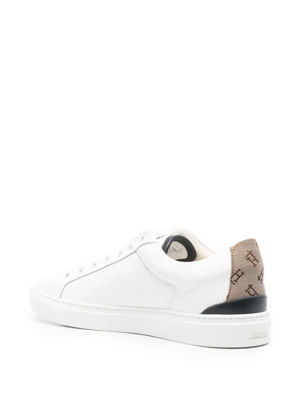 Herno Leather Sneakers In White