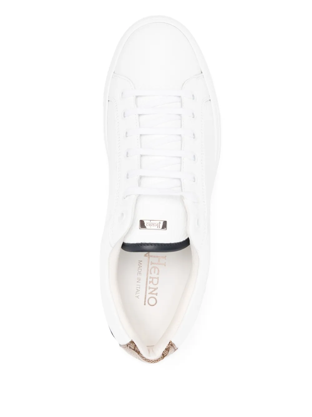 Herno Leather Sneakers In White