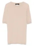 Fabiana Filippi short-sleeve cashmere top - Neutrals