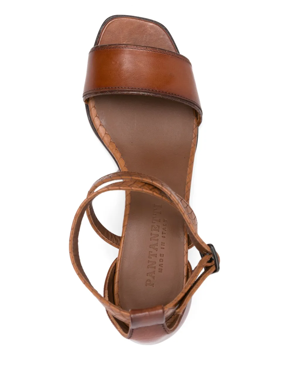 Pantanetti 50mm leather sandals Brown