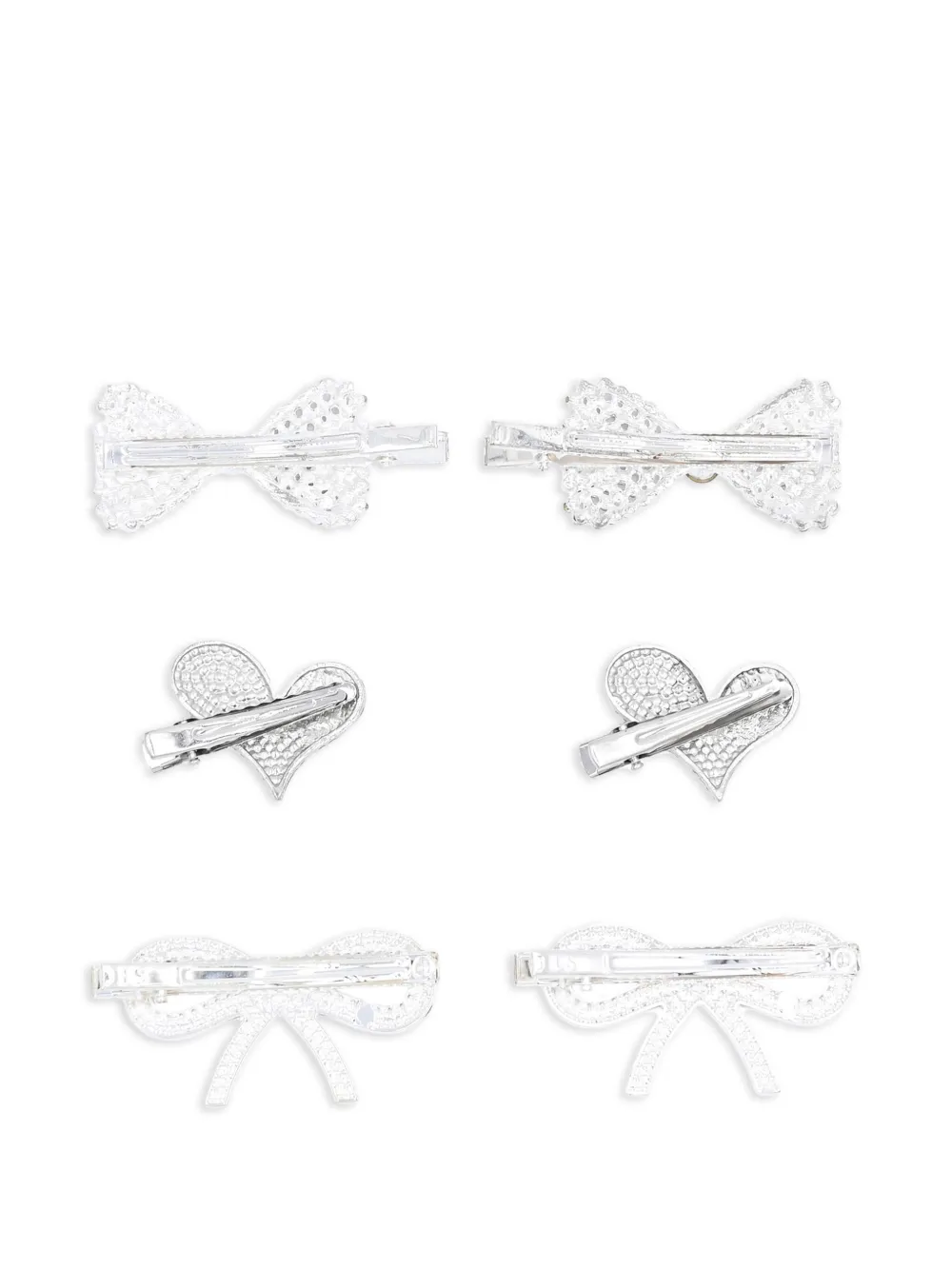 Mimi Tutu crystal bow heart hair clips (pack of six) | Girls Accessories | Image 2