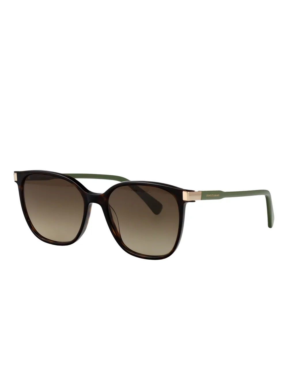Longchamp Zonnebril met vierkant montuur Bruin