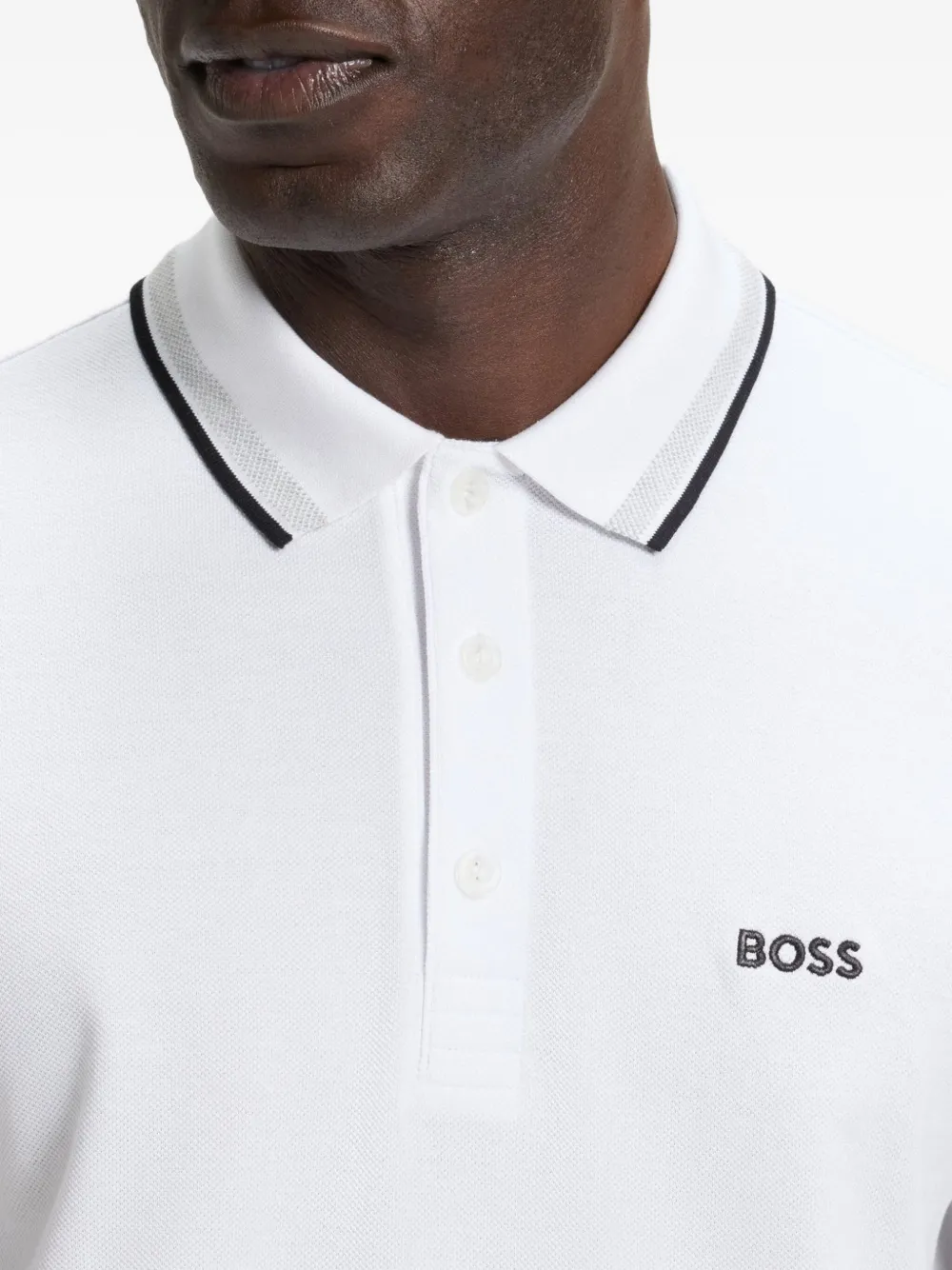 BOSS Paddy poloshirt Wit