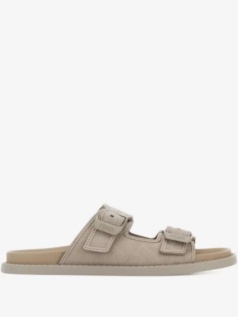 FENDI leather flap sandals