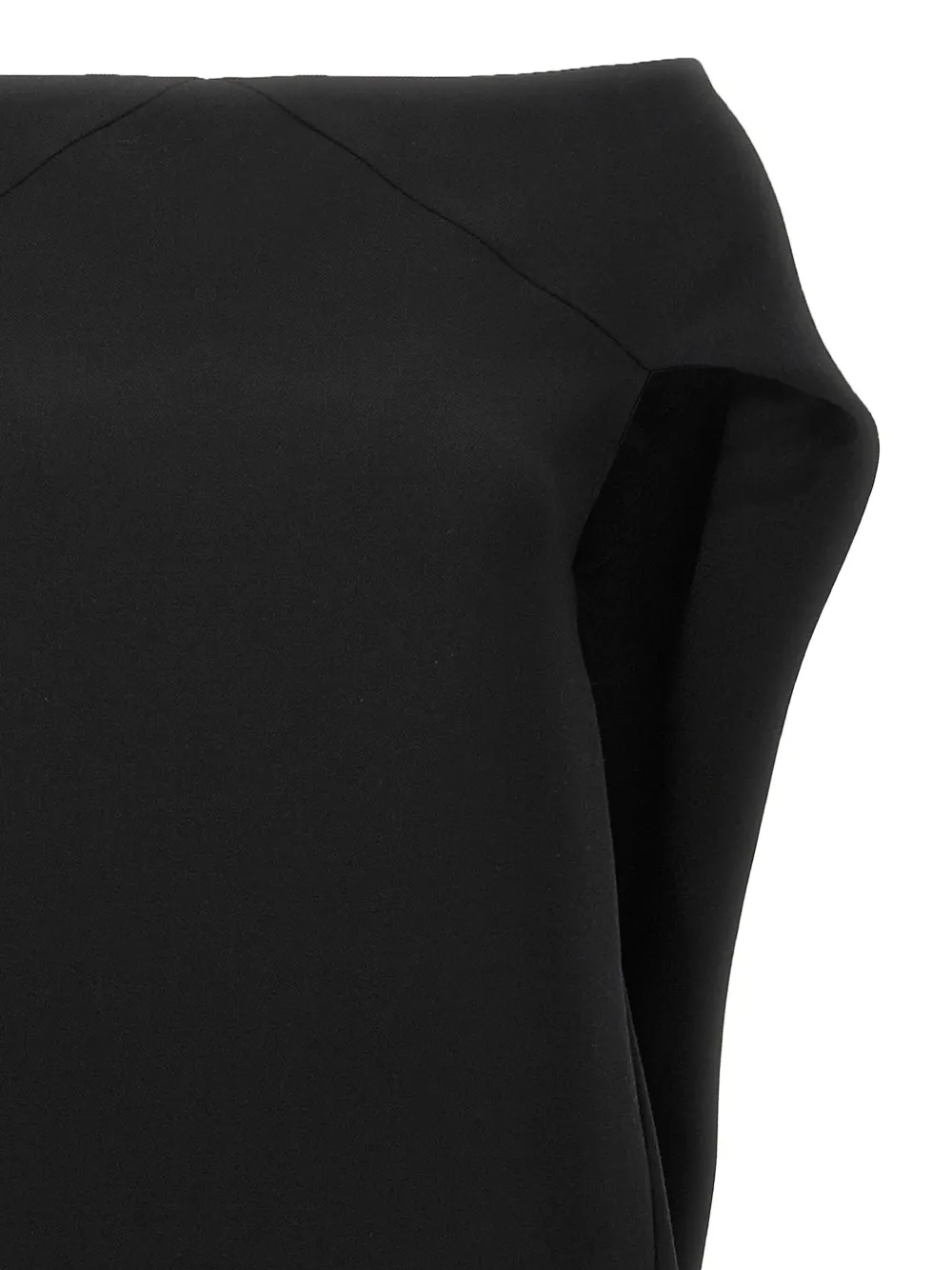The Row Off-shoulder jurk Zwart