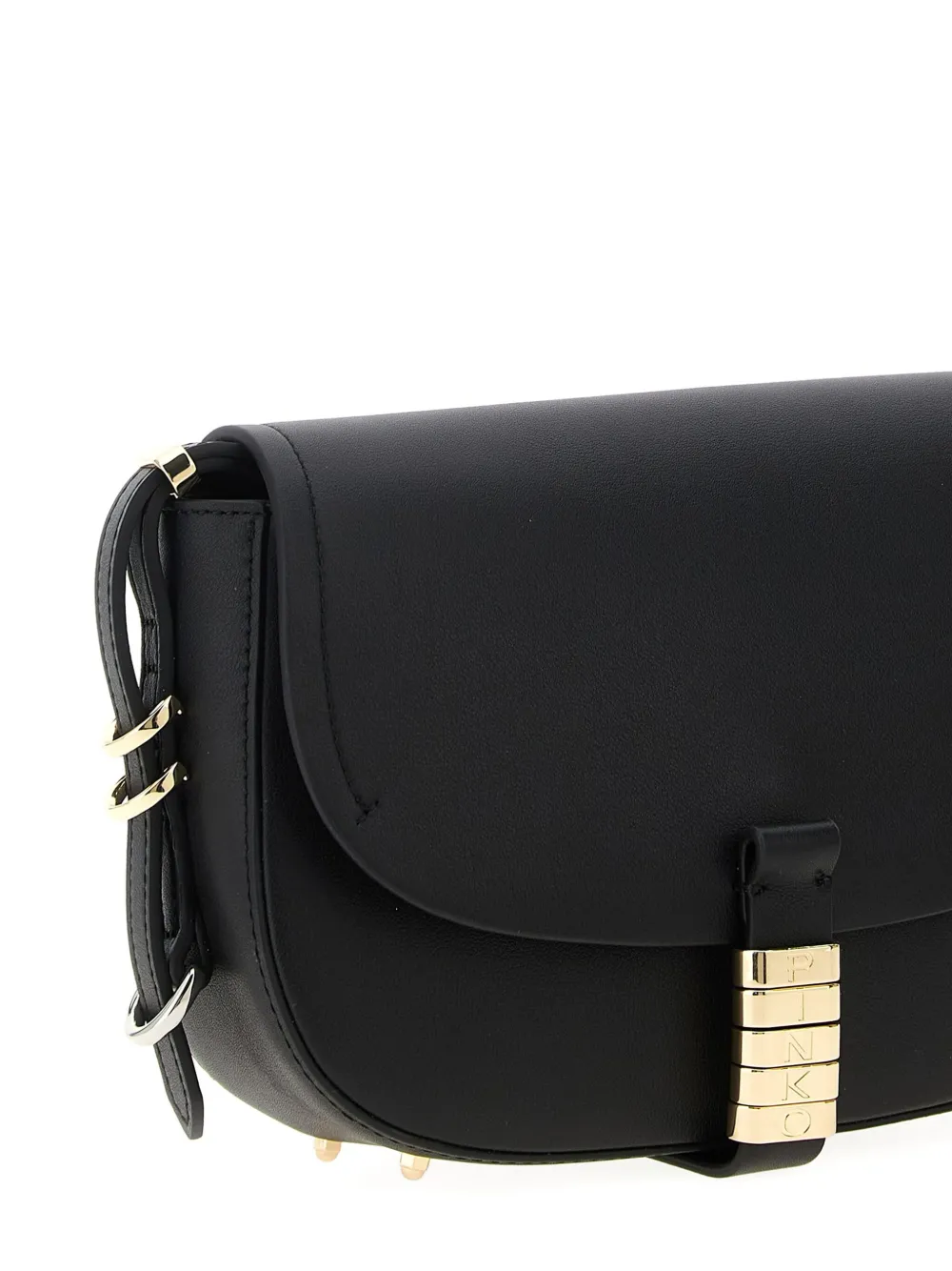 PINKO Leren crossbodytas Zwart