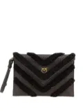 PINKO chevron clutch bag - Brown