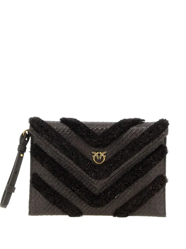 Pinko Chevron Bag PINKO Chevron Clutch Bag Brown FARFETCH JO