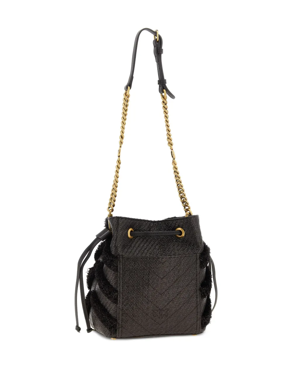 PINKO chevron-pattern fringed bucket bag | Image 2