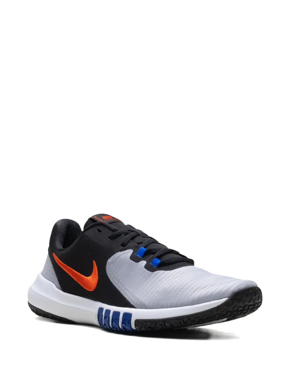 Nike Flex Control 4 "Wolf Grey Black Racer Blue Team Orange" sneakers Grijs