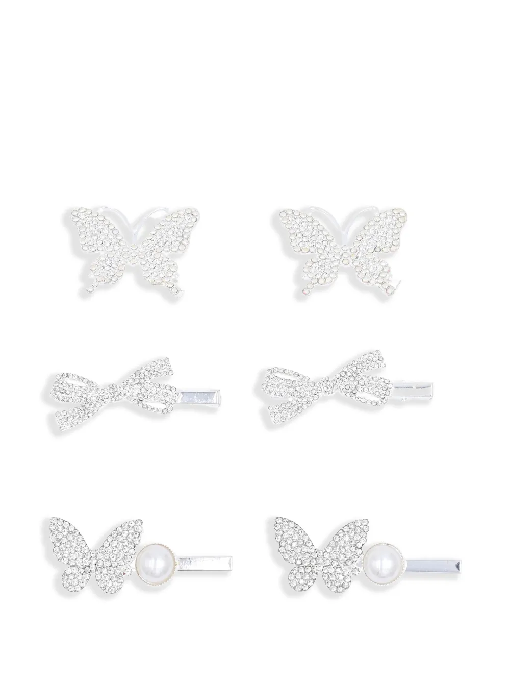 Mimi Tutu Fermacapelli con decorazione (set di 6) - Argento