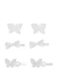 Mimi Tutu crystal-embellished hair clips (pack of six) - Silver
