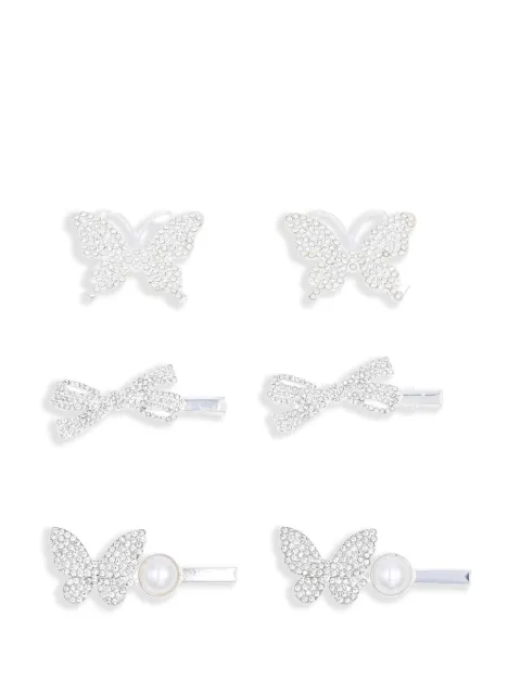 Mimi Tutu lot de quatre barrettes à ornements en cristal