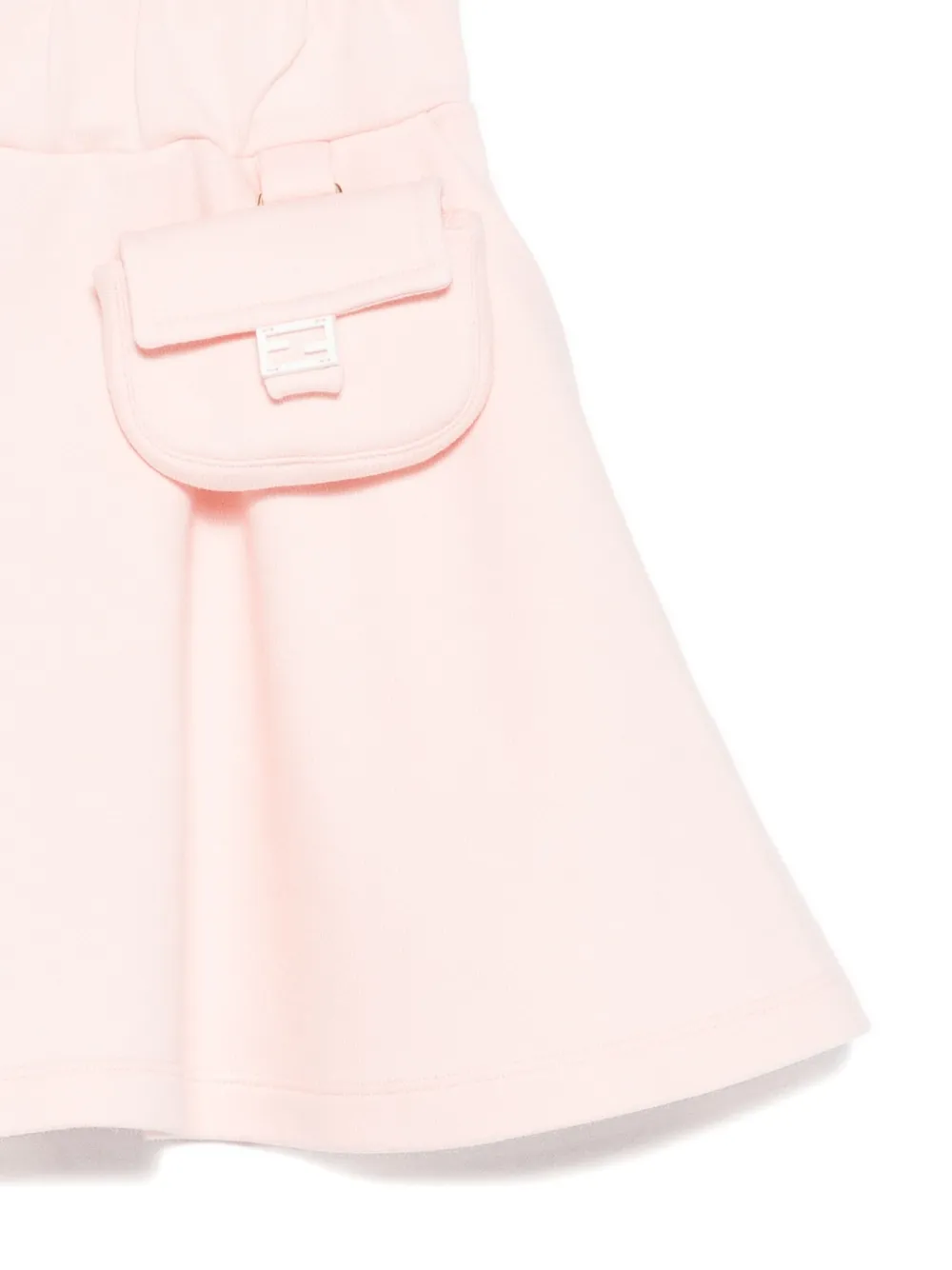 Fendi Kids pocket-detail flared skirt Roze