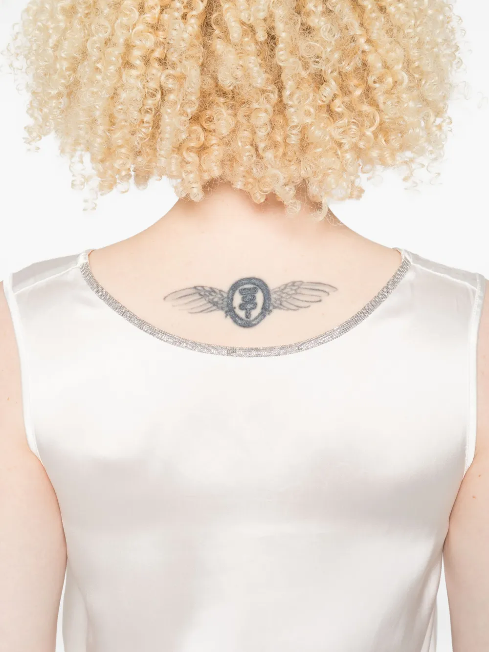 Fabiana Filippi embellished sleeveless top Wit