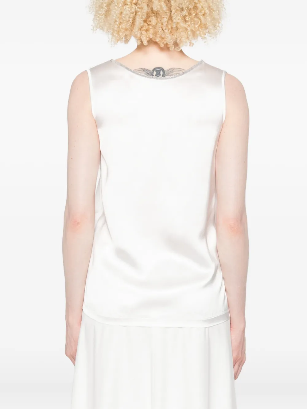 Fabiana Filippi embellished sleeveless top Wit