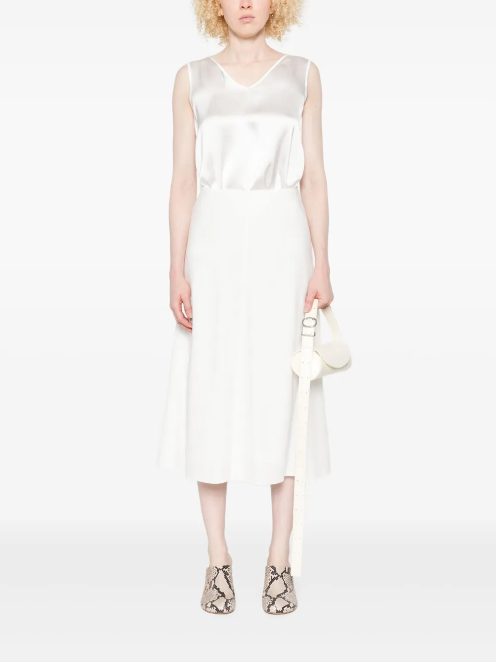 Fabiana Filippi embellished sleeveless top Wit
