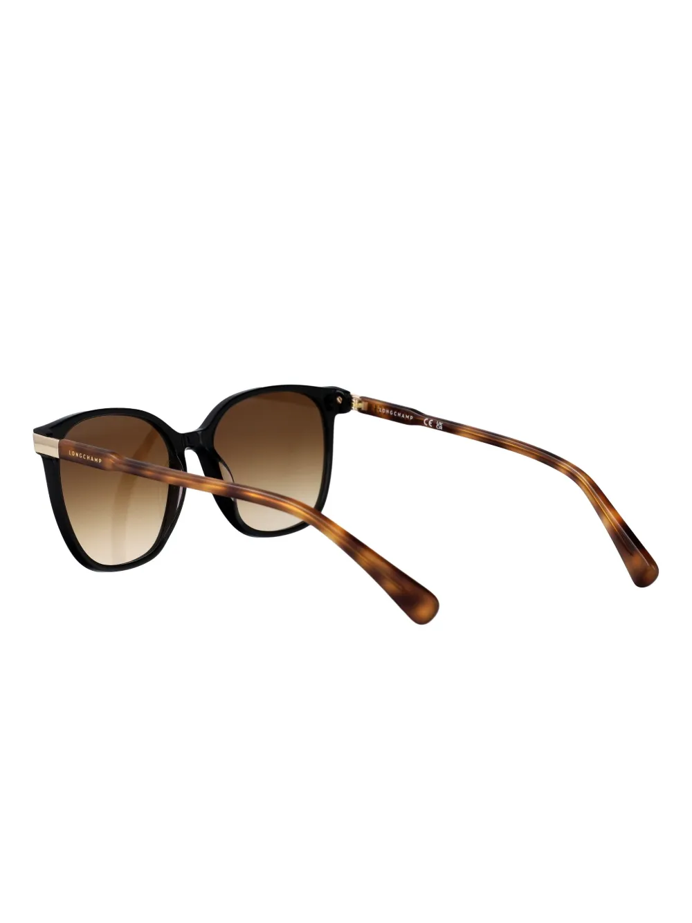 Longchamp Zonnebril met vierkant montuur Zwart