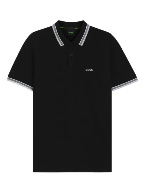 BOSS Poloshirt mit gestreiftem Kragen