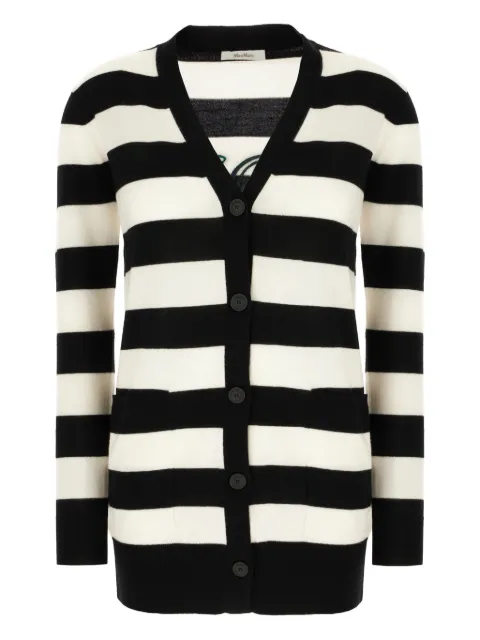 Max Mara striped virgin-wool cardigan