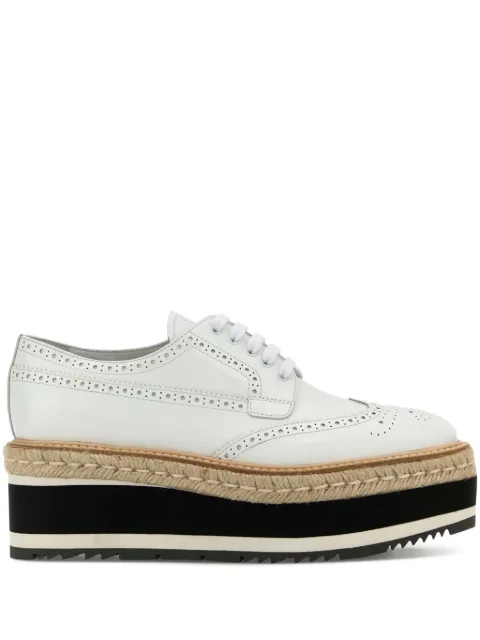 Prada 60mm leather platform espadrilles